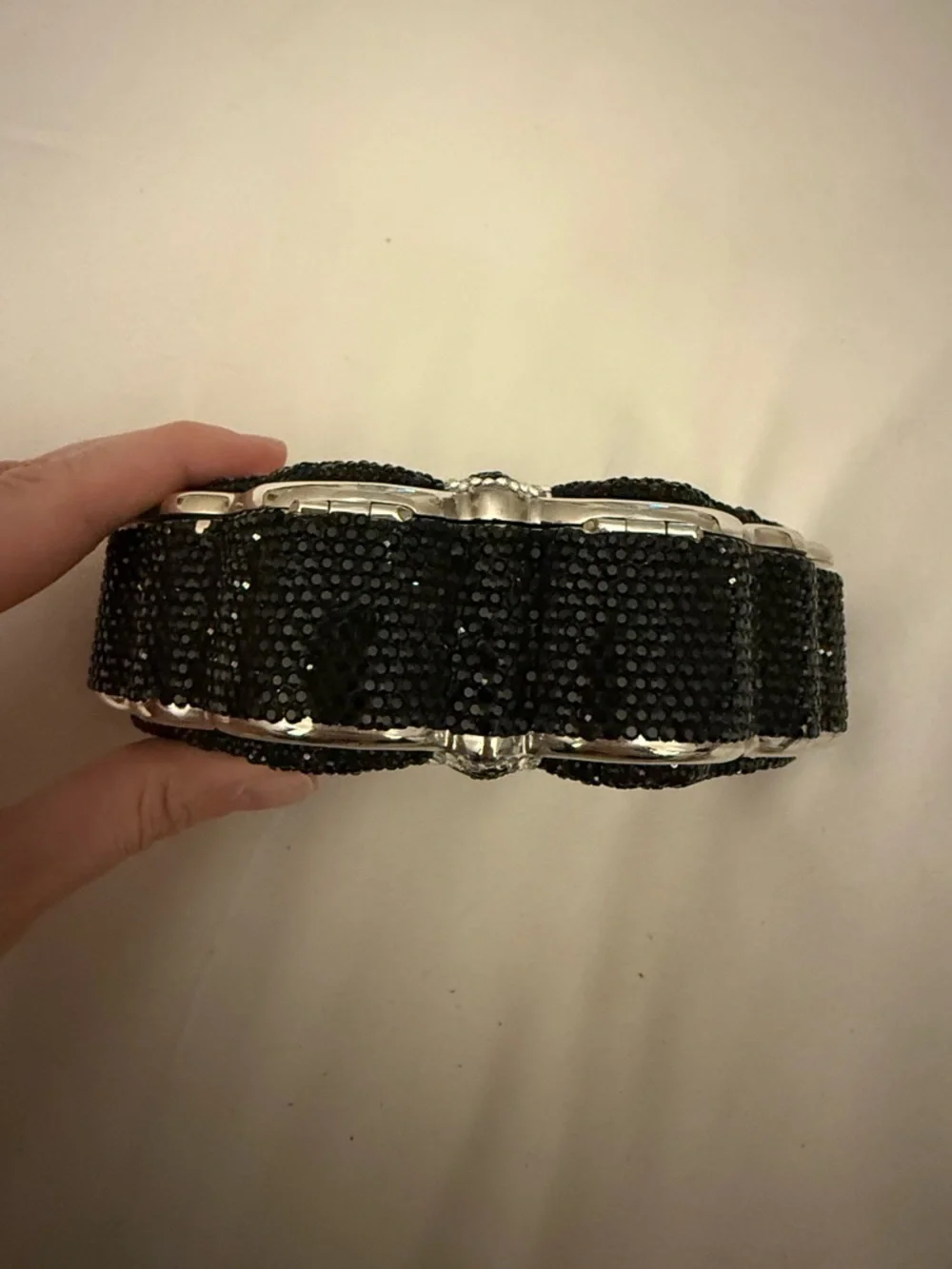 Judith Leiber Black and White Butterfly Clutch